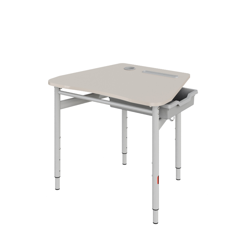 Стіл учнівський одномісний трапеція з лотком, пеналом та скаканом № 3-6 (7779) МЕБЛІ ТЕХНОСТИЛЬ